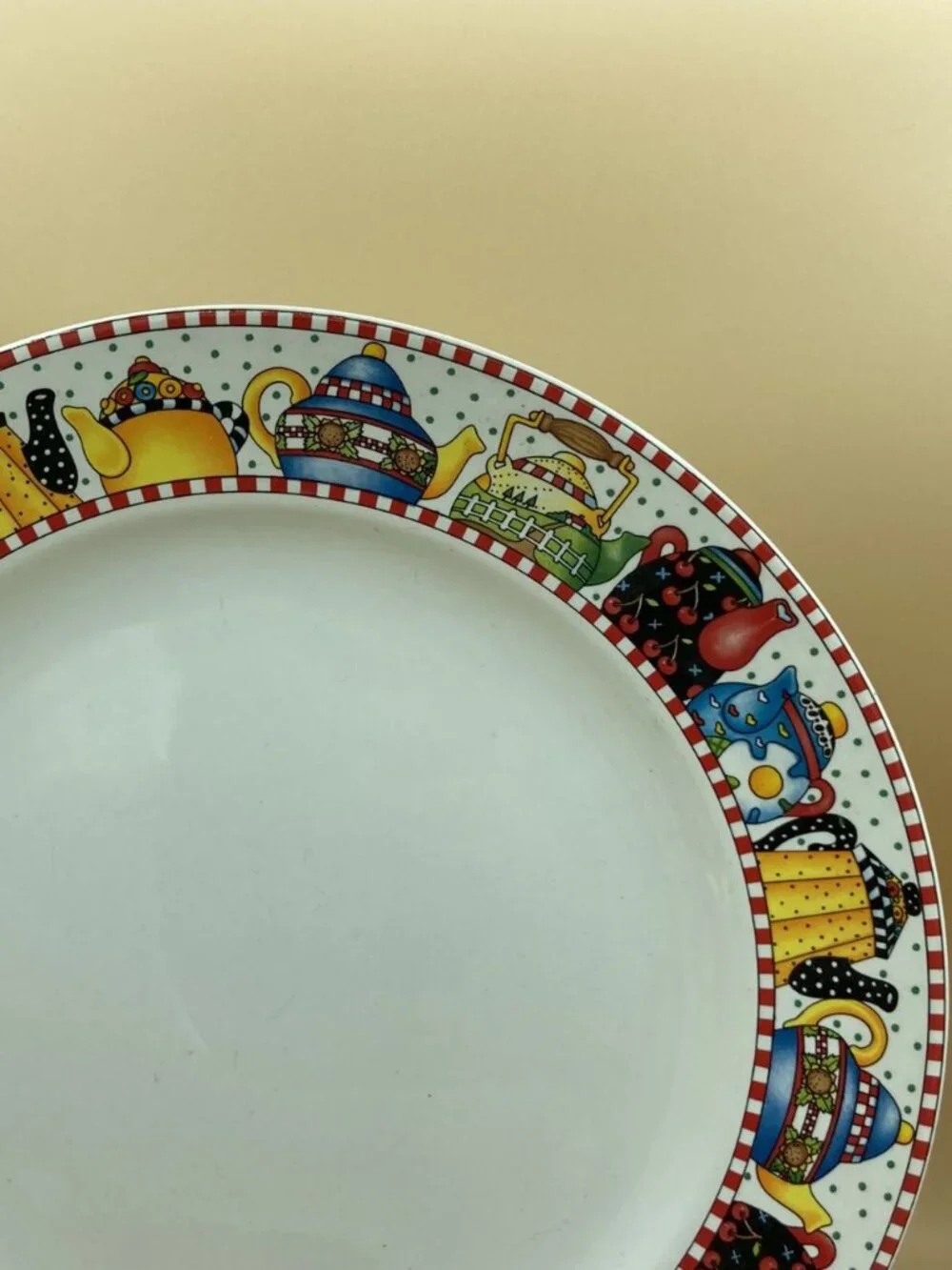Mary Engelbreit Afternoon Tea 12.5” Charger Plate by Sakura 1994 At Home